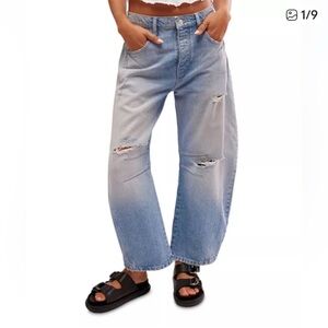 Free People Light Blue High Rise Jeans